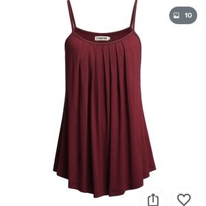Loose fitting dark red camisole tank top